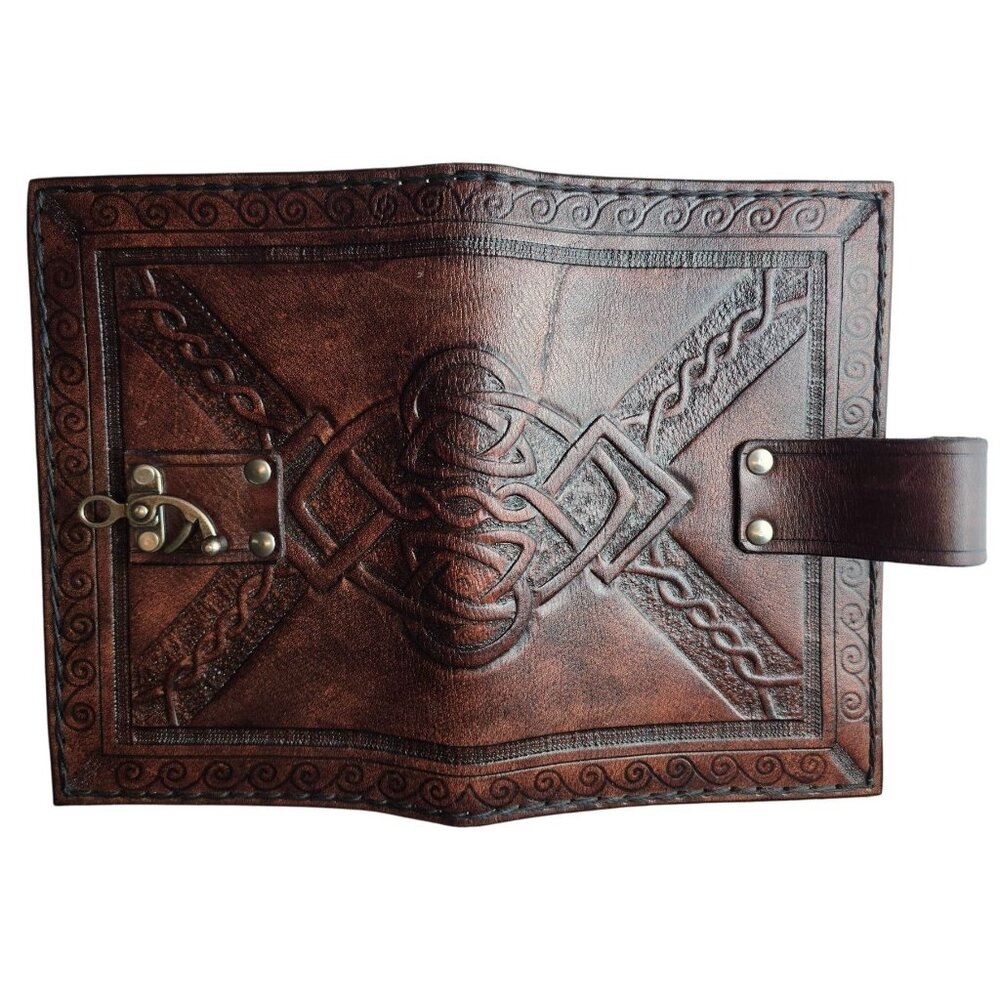 Handcrafted Hawk Leather Celtic Journal Notebook … - image 3